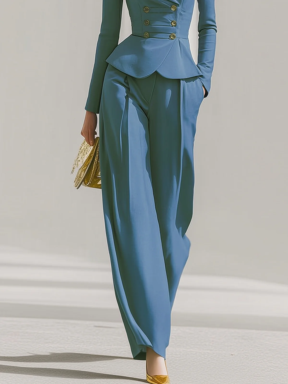 Cobalt Blue Slim-fit Suit - Image 3